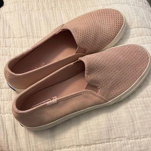 Pink keds slip on sneakers